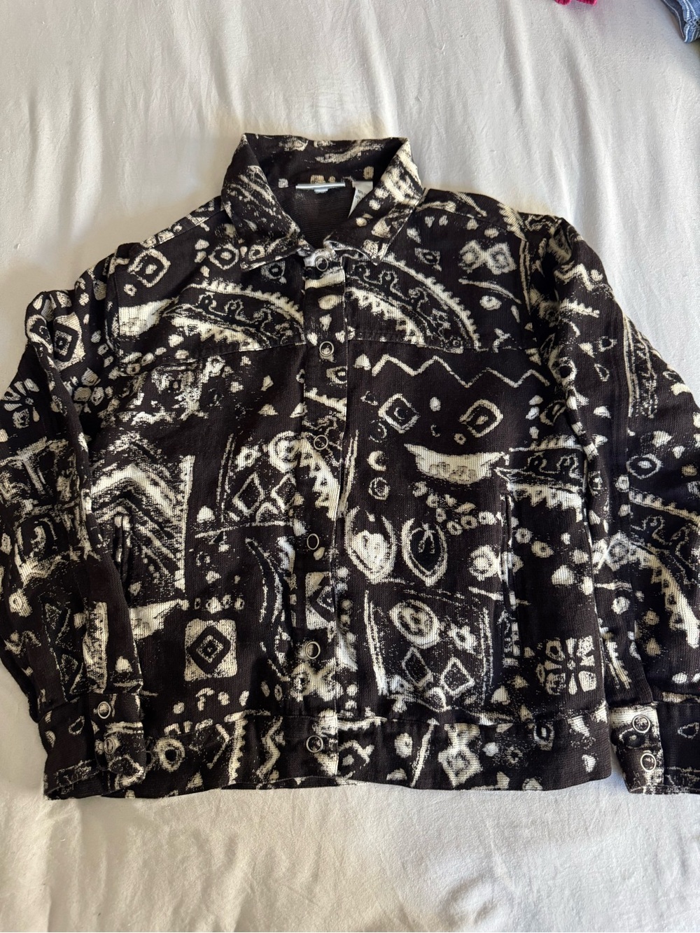 Chico's brown and tan Abstract Print Shirt